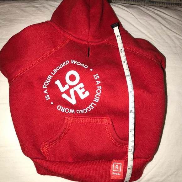 Reddy Love is a 4 legged Word Hoodie xs - Picture 8 of 8